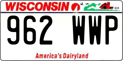 WI license plate 962WWP