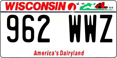 WI license plate 962WWZ