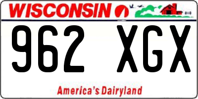 WI license plate 962XGX