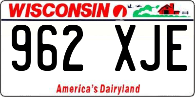 WI license plate 962XJE