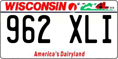 WI license plate 962XLI