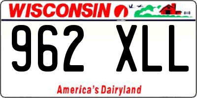 WI license plate 962XLL