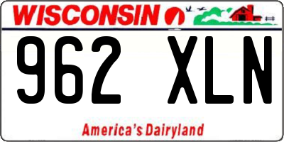 WI license plate 962XLN