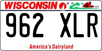 WI license plate 962XLR