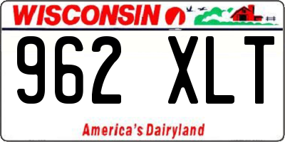 WI license plate 962XLT