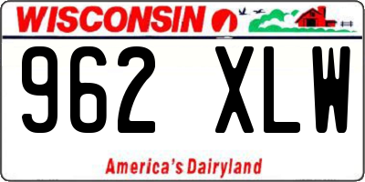 WI license plate 962XLW