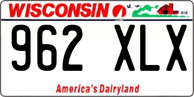 WI license plate 962XLX