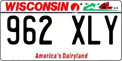 WI license plate 962XLY