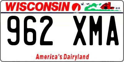 WI license plate 962XMA