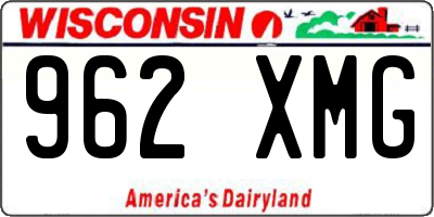 WI license plate 962XMG