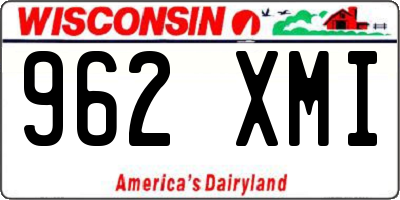 WI license plate 962XMI