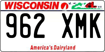 WI license plate 962XMK