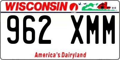WI license plate 962XMM