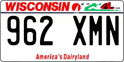 WI license plate 962XMN