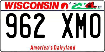 WI license plate 962XMO