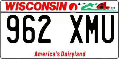 WI license plate 962XMU