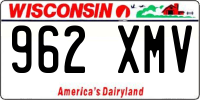 WI license plate 962XMV