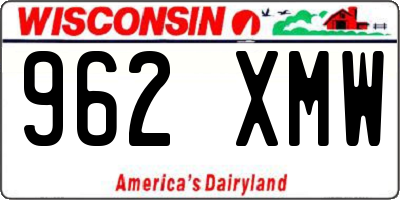 WI license plate 962XMW