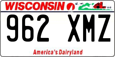 WI license plate 962XMZ
