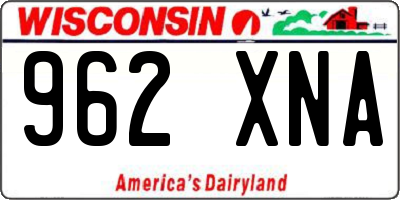WI license plate 962XNA