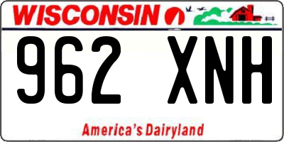 WI license plate 962XNH