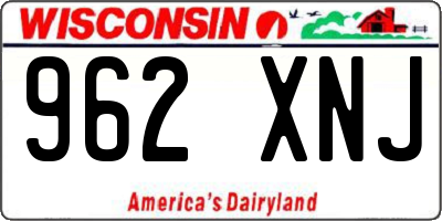 WI license plate 962XNJ