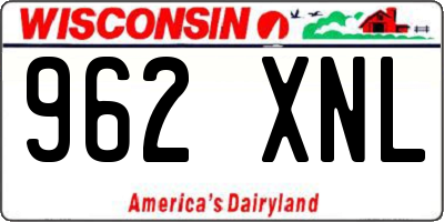 WI license plate 962XNL