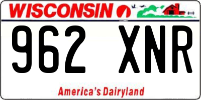 WI license plate 962XNR