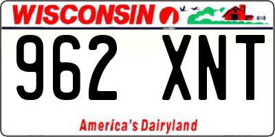 WI license plate 962XNT