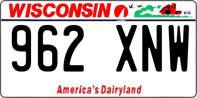 WI license plate 962XNW