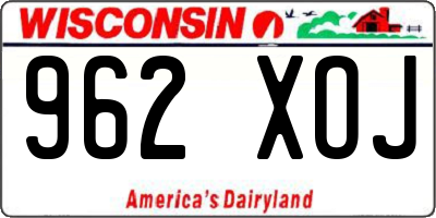 WI license plate 962XOJ