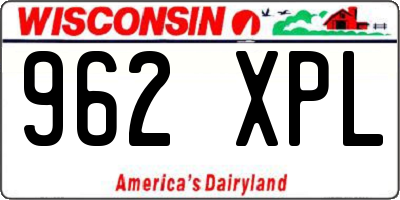 WI license plate 962XPL