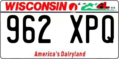 WI license plate 962XPQ