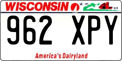 WI license plate 962XPY