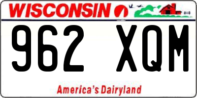 WI license plate 962XQM