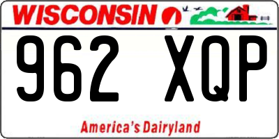 WI license plate 962XQP
