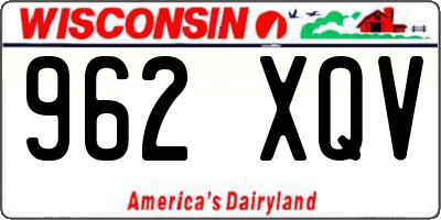 WI license plate 962XQV