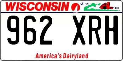WI license plate 962XRH