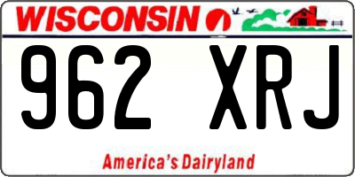 WI license plate 962XRJ