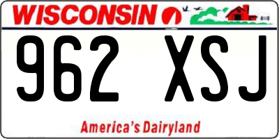 WI license plate 962XSJ