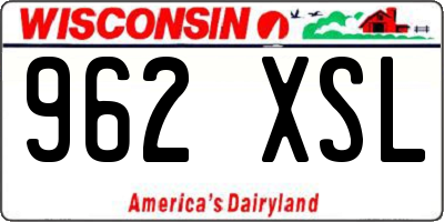 WI license plate 962XSL