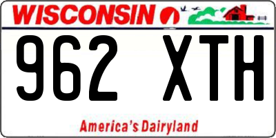 WI license plate 962XTH