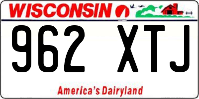 WI license plate 962XTJ
