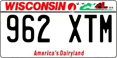 WI license plate 962XTM