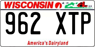 WI license plate 962XTP