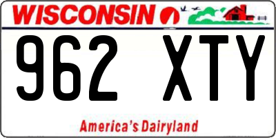 WI license plate 962XTY