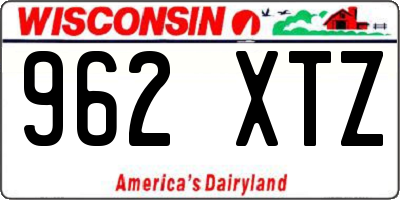 WI license plate 962XTZ