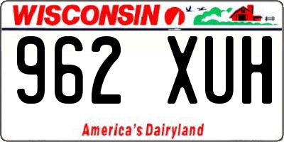 WI license plate 962XUH