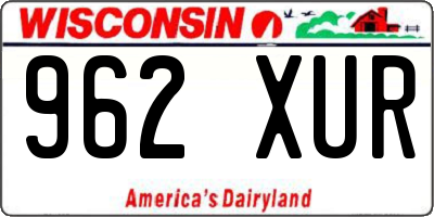 WI license plate 962XUR