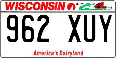 WI license plate 962XUY